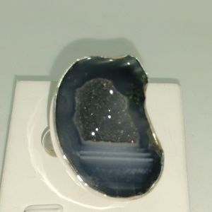 Charles Albert Tabasco Geode Sterling Ring